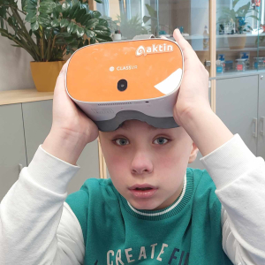 Okulary VR na lekcji przyrody w kl. IV