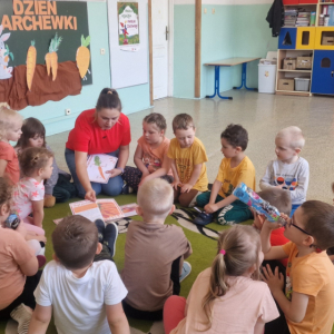 Dzień Marchewki w gr. średniej- pogadanka na temat walorów zdrowotnych marchwi