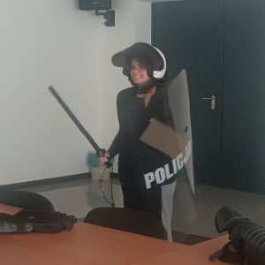 Zajęcia  edukacyjne z funkcjonariuszem w Komendzie Miejskiej Policji