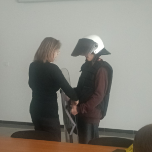 Zajęcia  edukacyjne z funkcjonariuszem w Komendzie Miejskiej Policji