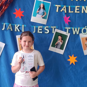 Dyplomy   za udział w Pokazie Talentów.
