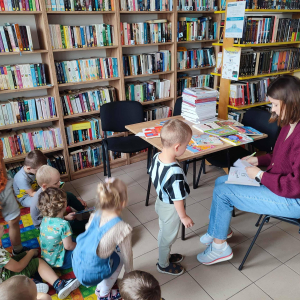 Program Mała książka - wielki człowiek- grupa młodsza w bibliotece