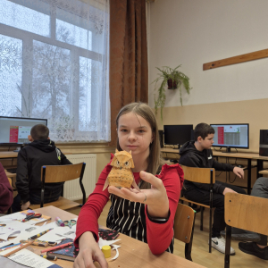 Kolorowa sówka w 3d - Prezentacja pracy.