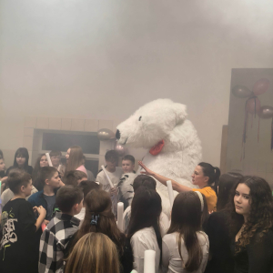 Andrzejkowy gość - biały miś.