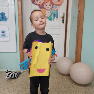 Józio ze swoim robotem