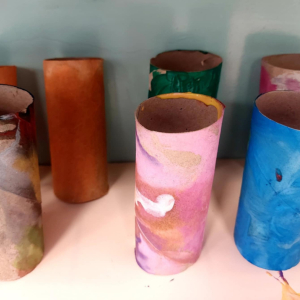 Suszymy pomalowane wagoniki